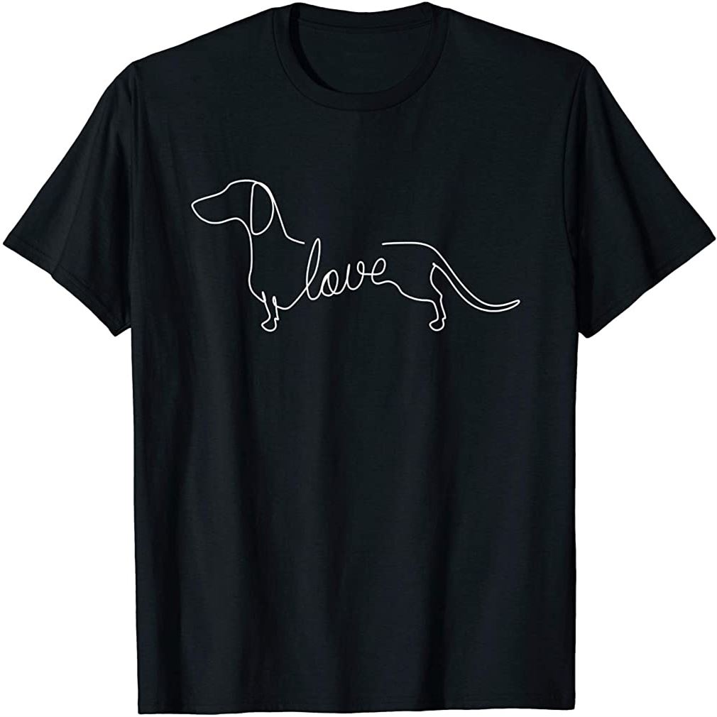 Dachshund Chiweenie Wiener Dog Love Art Sketch Gift T-shirt T-shirt Size Up To 5xl