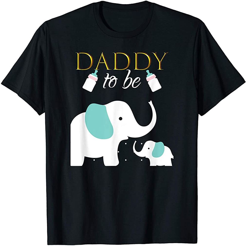 Mens Dad To Be Elephant Baby Shower For Boy Shirt Outfit Tee Plus Size Up To 5xl