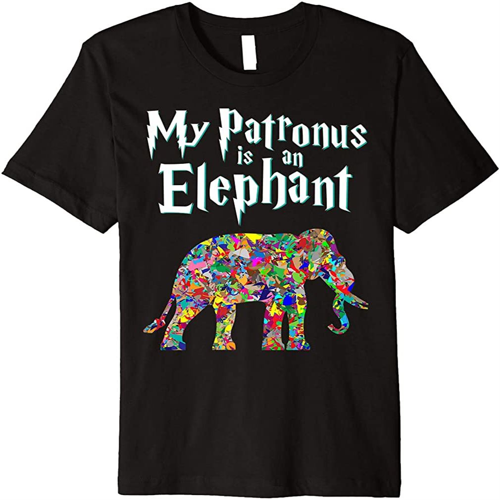 My Patronus Is A Elephant Cute Special Harry Fan Gift Premium T-shirt Size Up To 5xl