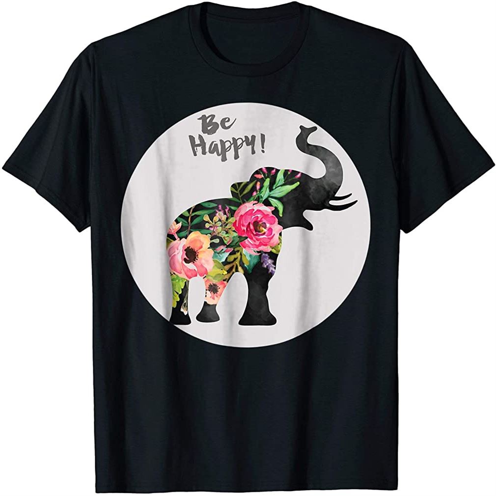Optimistic Floral Elephant - Womens Girls T-shirt 6631 Plus Size Up To 5xl