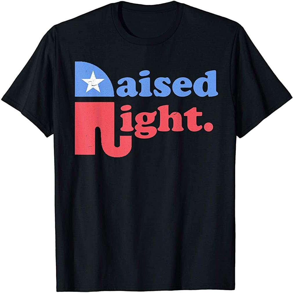 Raised Right Republican Elephant Retro Style Distressed Gift T-shirt Size Up To 5xl