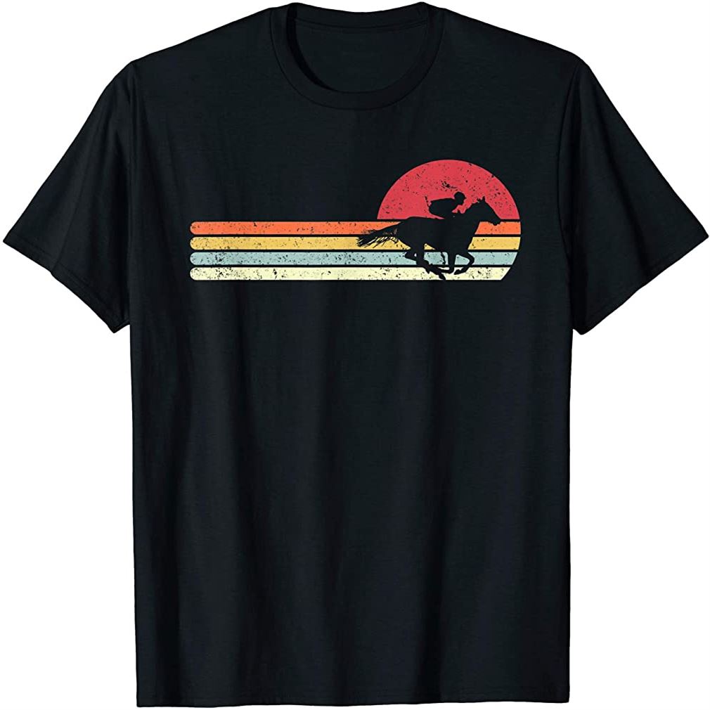 Horse Racing Shirt Retro Style T-shirt For Jockey Size Up To 5xl