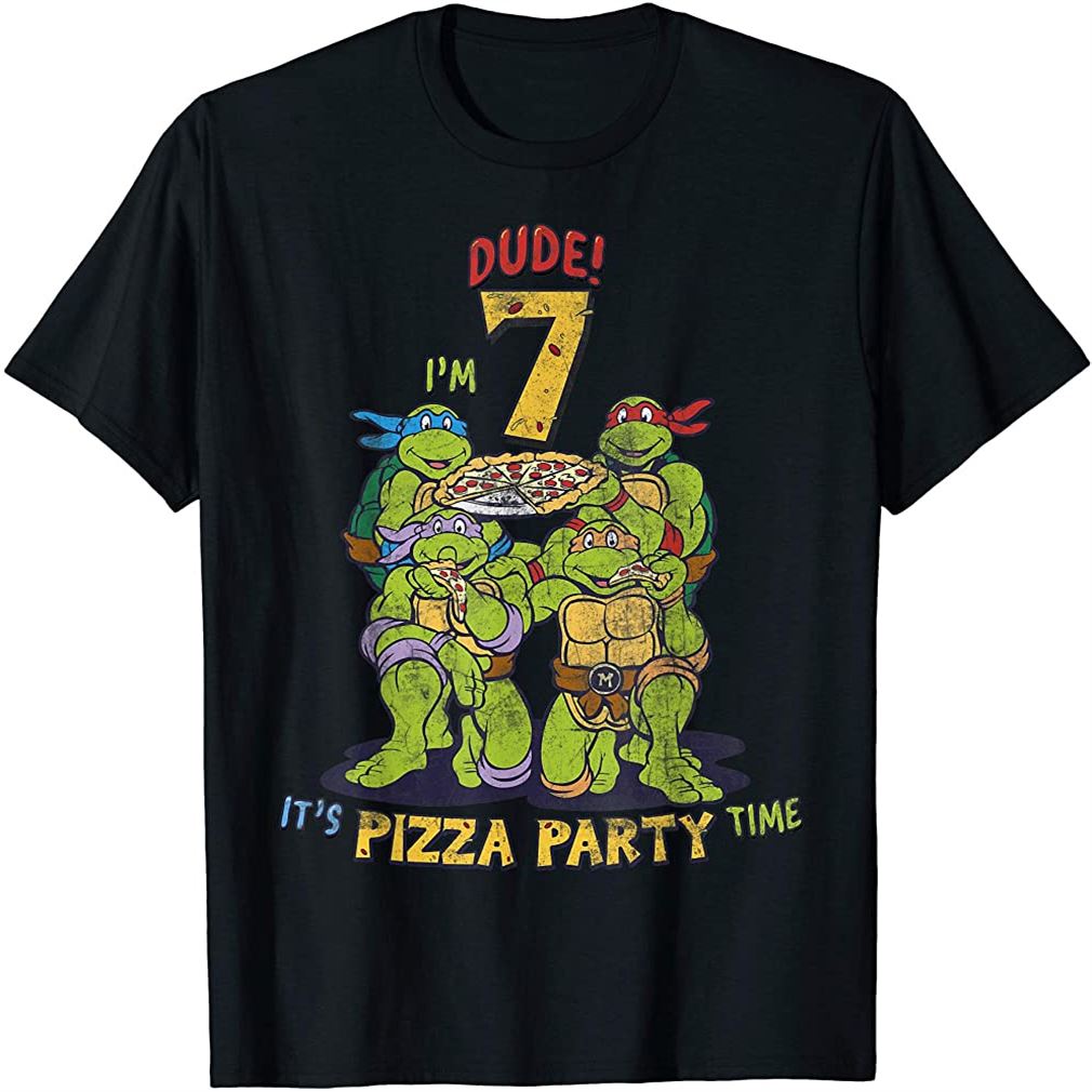 Im 7 Dude Pizza Birthday Party T-shirt Plus Size Up To 5xl