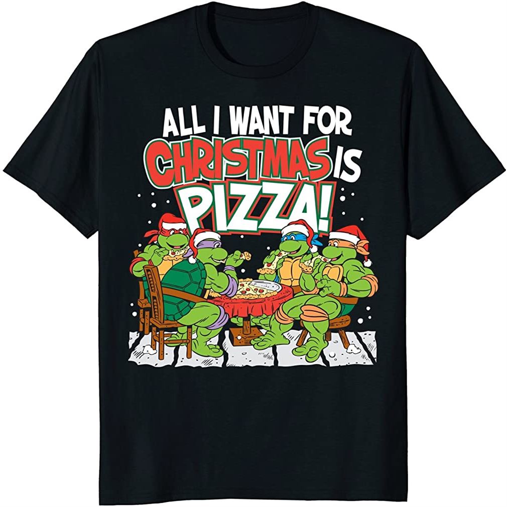 Teenage Mutant Ninja Turtles Pizza For Christmas T-shirt Plus Size Up To 5xl