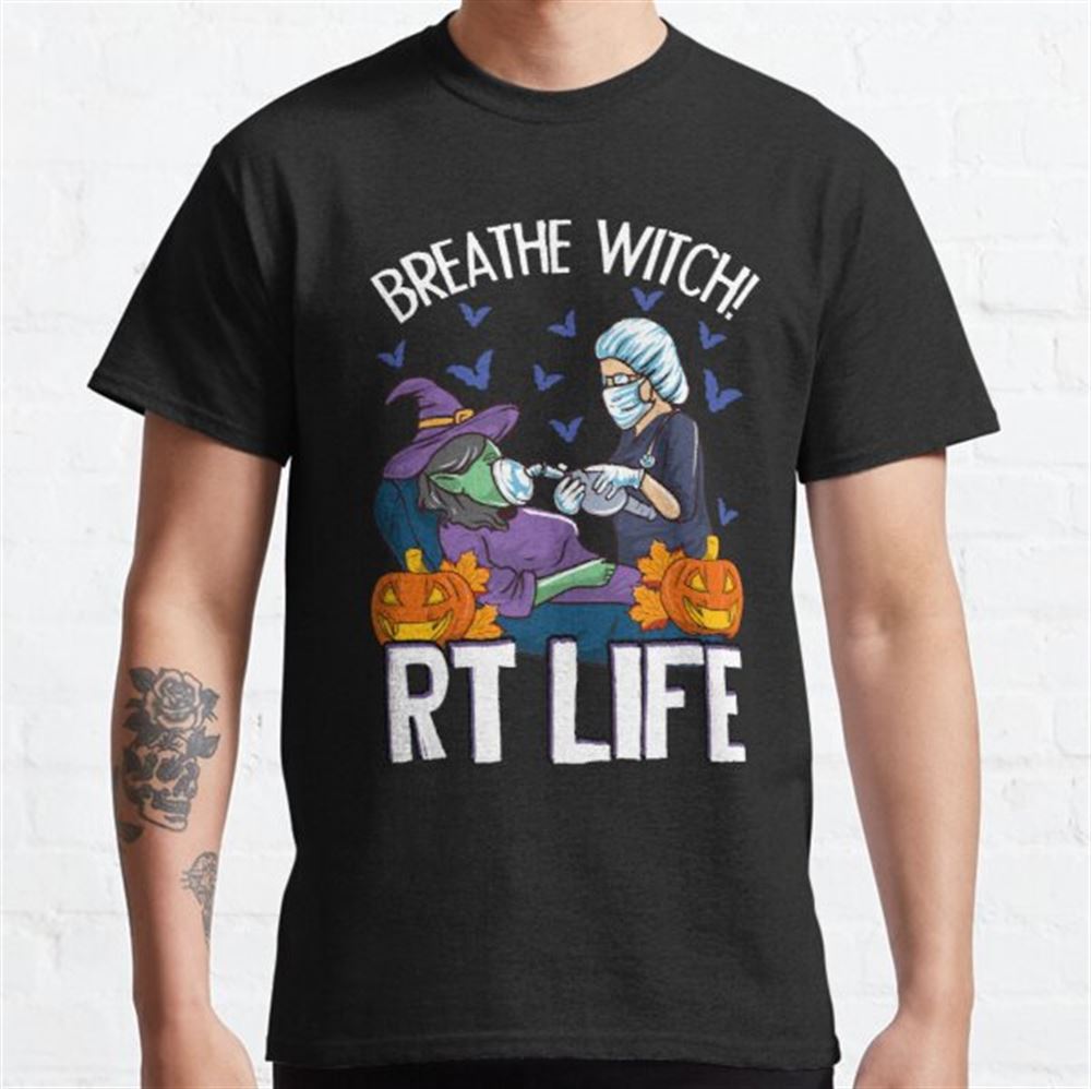 Funny Respiratory Therapist Halloween Breathe Witch Rt Life