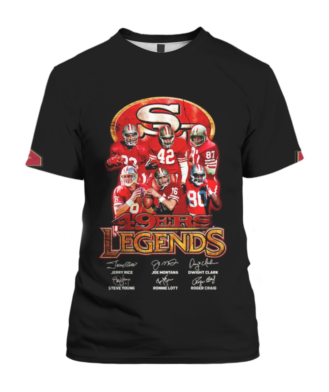 San Francisco 49ers Legends Signatures Nfl Players Shirt Plus Size Up ...