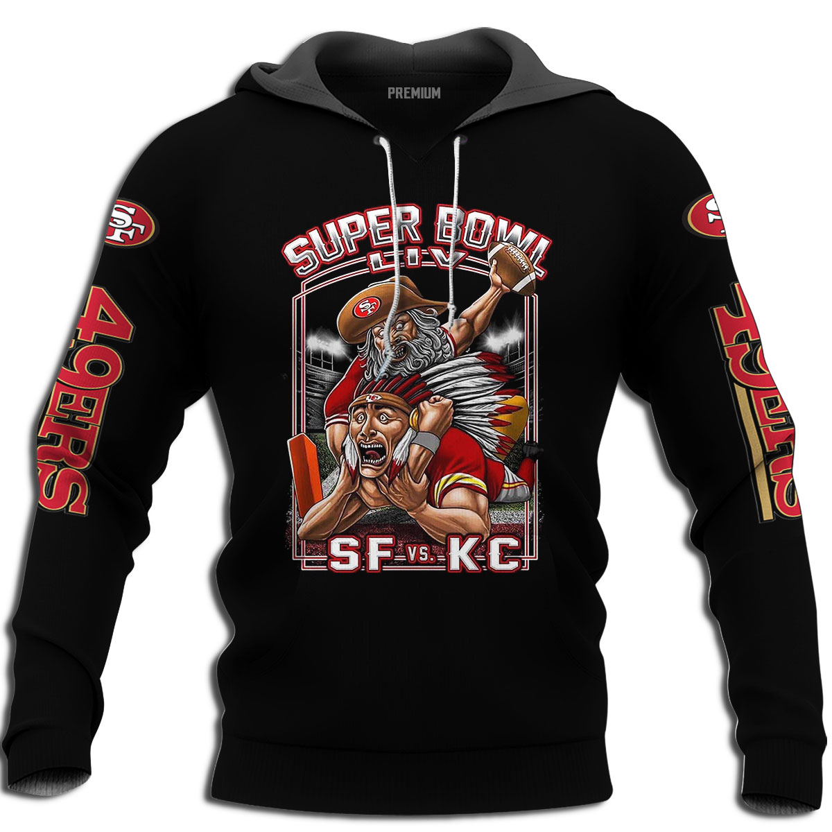 Super Bowl Liv Matchup Between The San Francisco 49ers And Kansas City Chiefs Full Size Up To 5xl