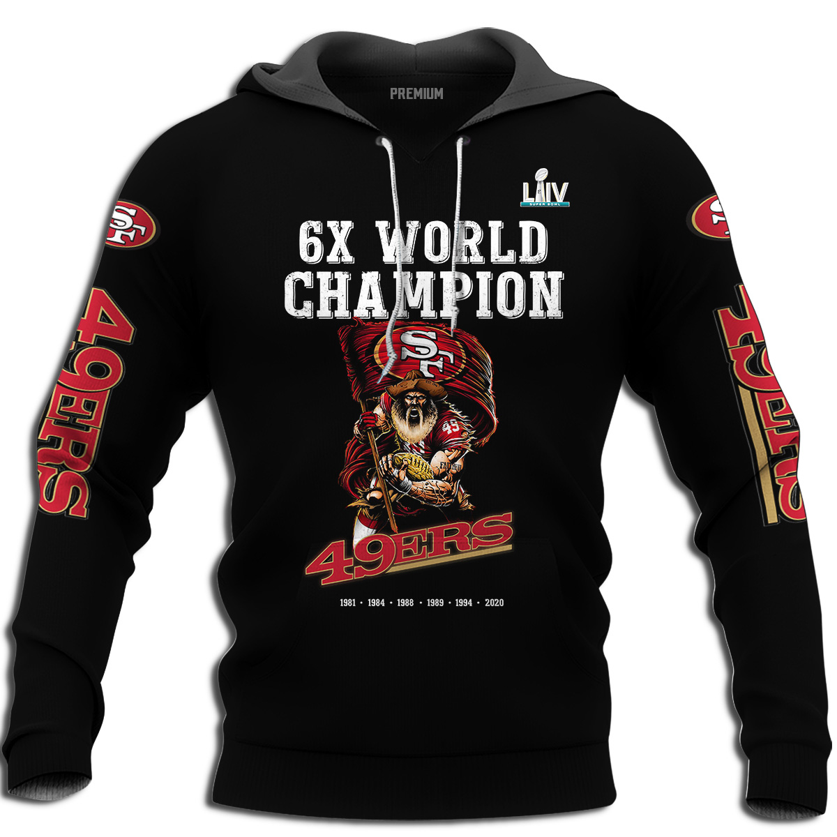 6x World Champion San Francisco 49ers Full Size Up To 5xl