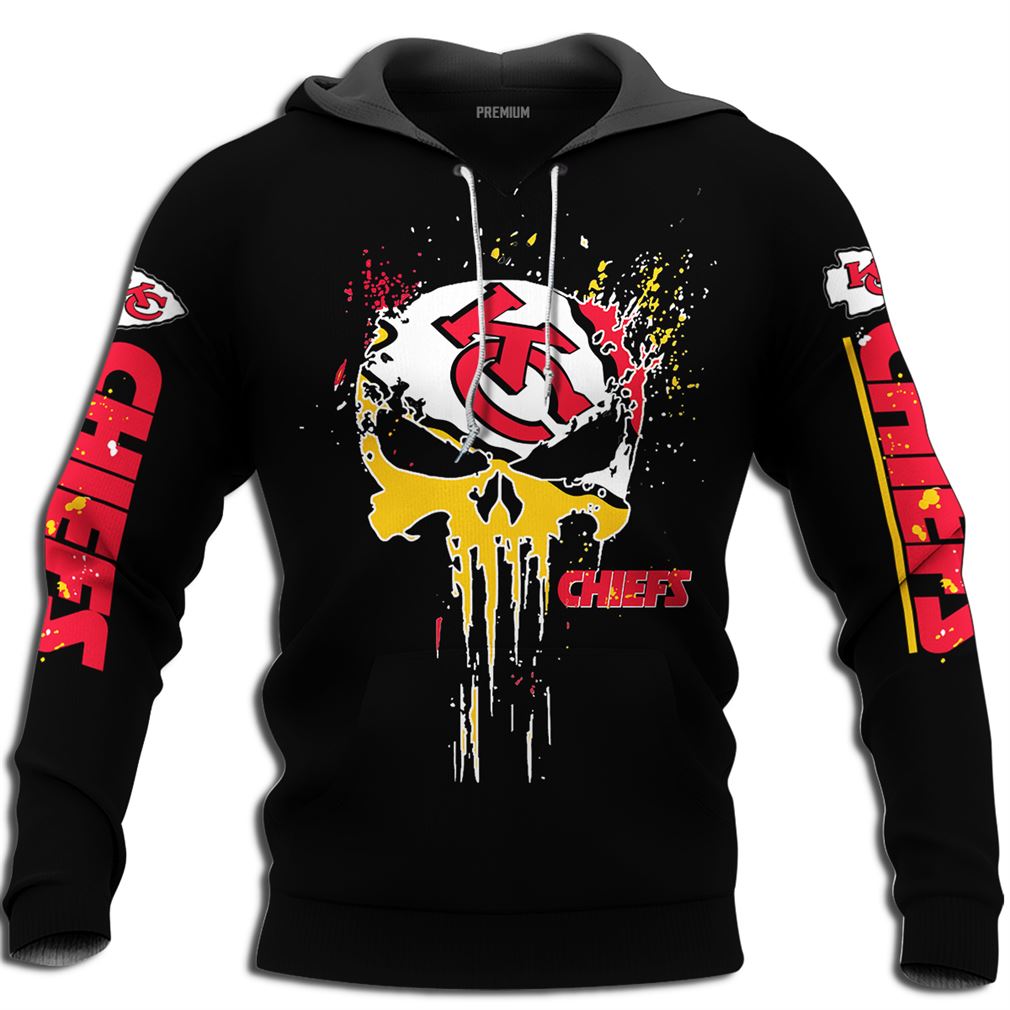 Skull Kansas City Chiefs Size Up To 5xl