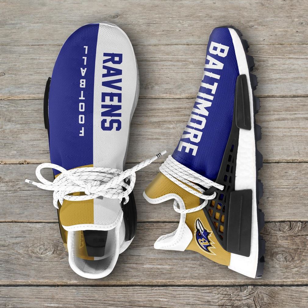 Baltimore Ravens Nfl Sport Teams Nmd Human Race Sneakers Shoes