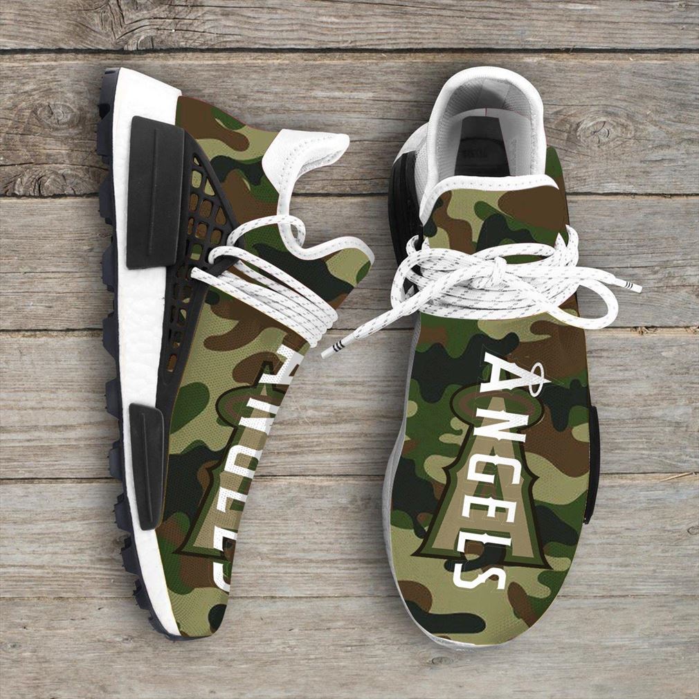 Camo Camouflage Los Angeles Angels Mlb Sport Teams Nmd Human Race Sneakers Shoes
