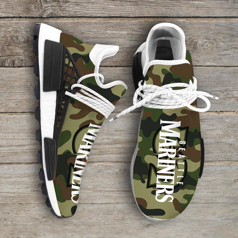 Camo Camouflage Seattle Mariners Mlb Sport Teams Nmd Human Race Sneakers Shoes