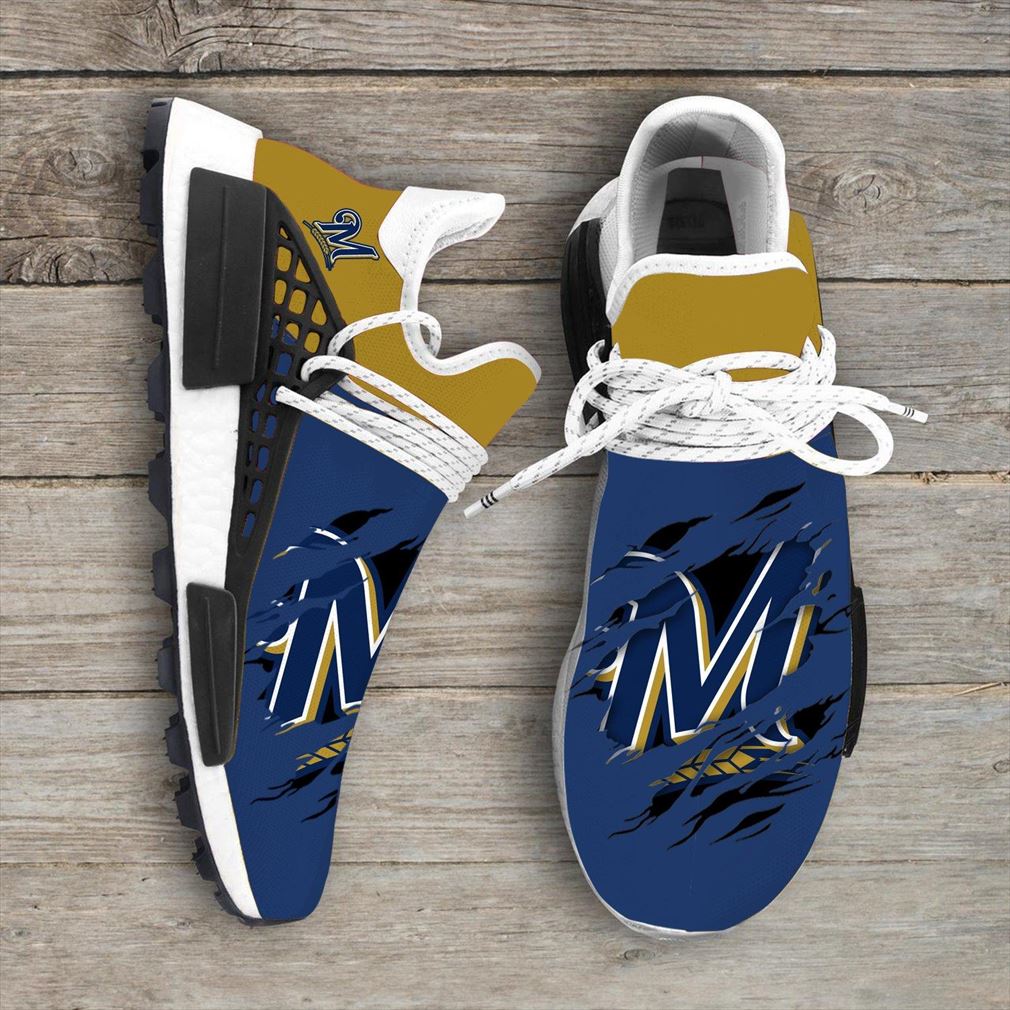 Milwaukee Brewers Mlb Sport Teams Nmd Human Race Sneakers Sport Shoes Running Shoes