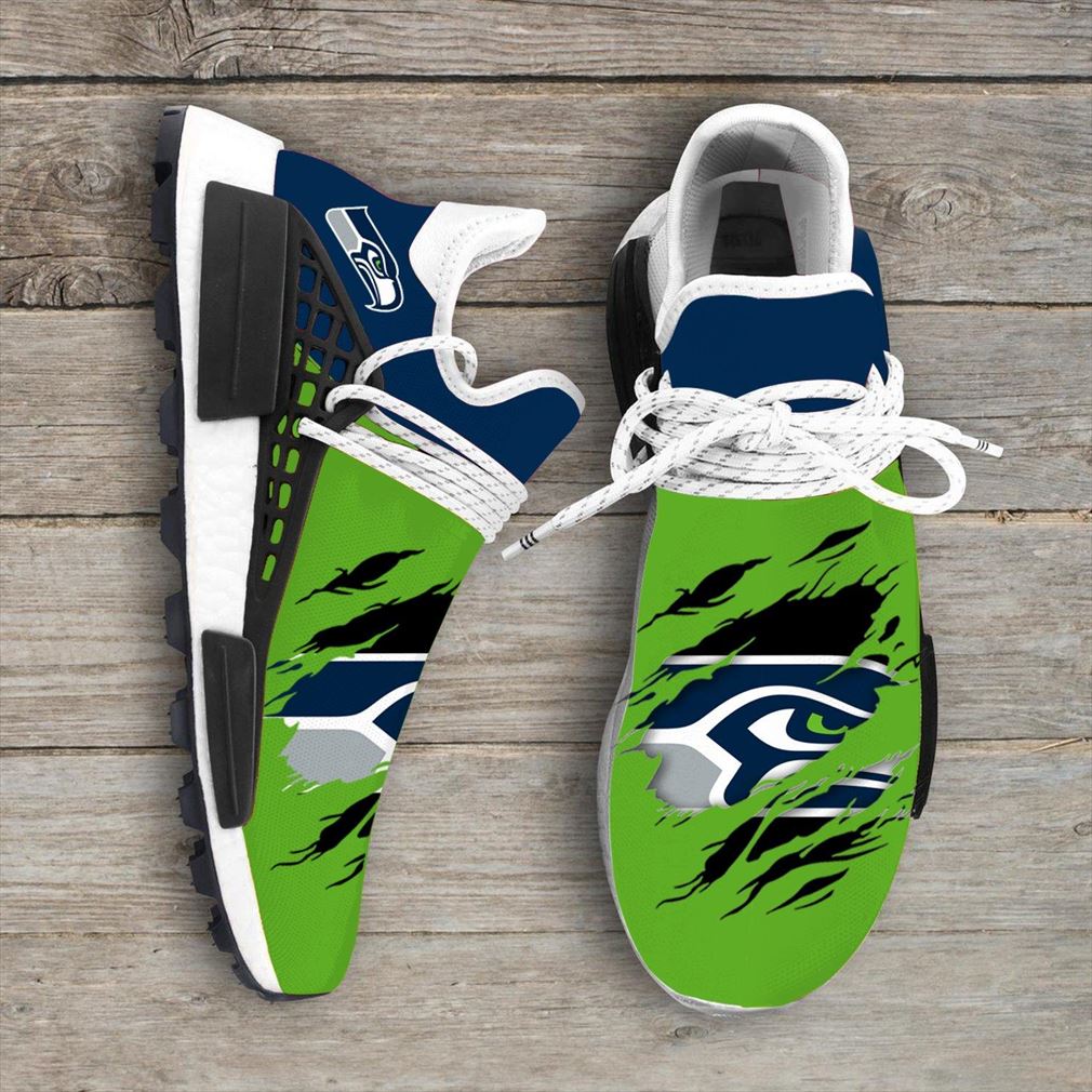 Seattle Seahawks Nfl Sport Teams Nmd Human Race Sneakers Sport Shoes Running Shoes