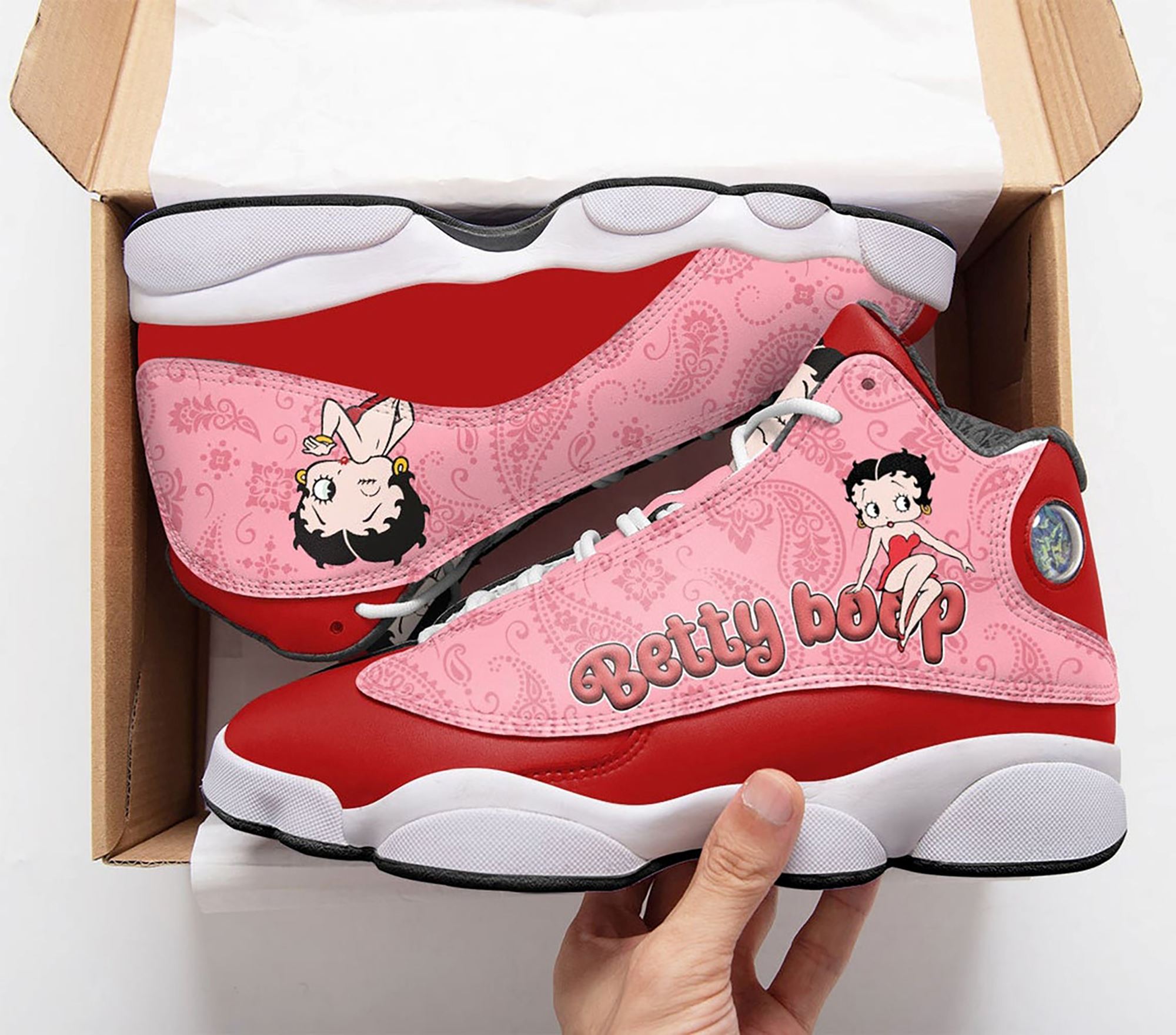 Betty Boop Cartoon Leather Shoes Betty Boop Sneakers Betty Boop Running Shoes Shoes For Betty Boop Lover Cartoon Character Shoes Gift