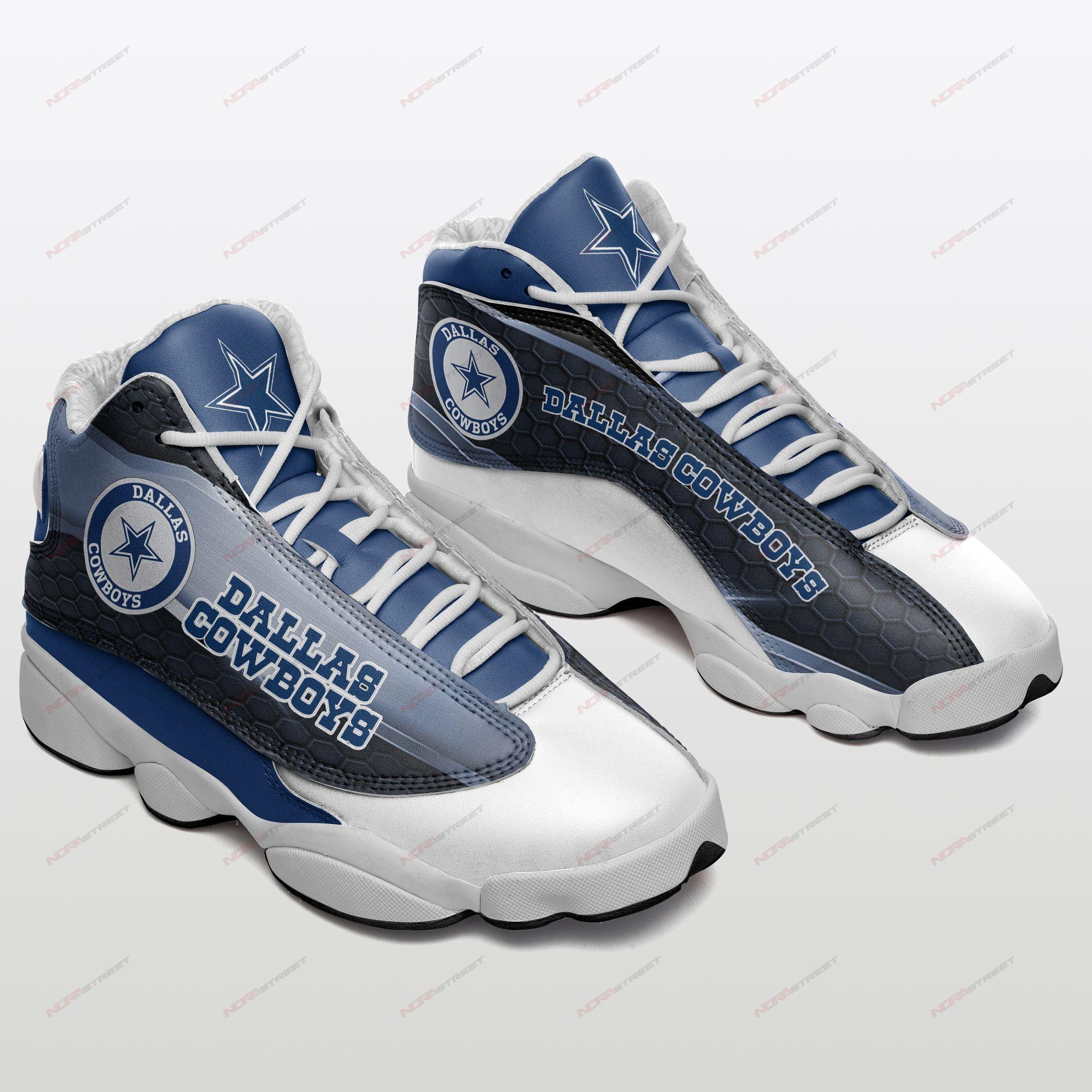 Dallas Cowboys Air Jordan 13 Sneakers Sport Shoes Plus Size