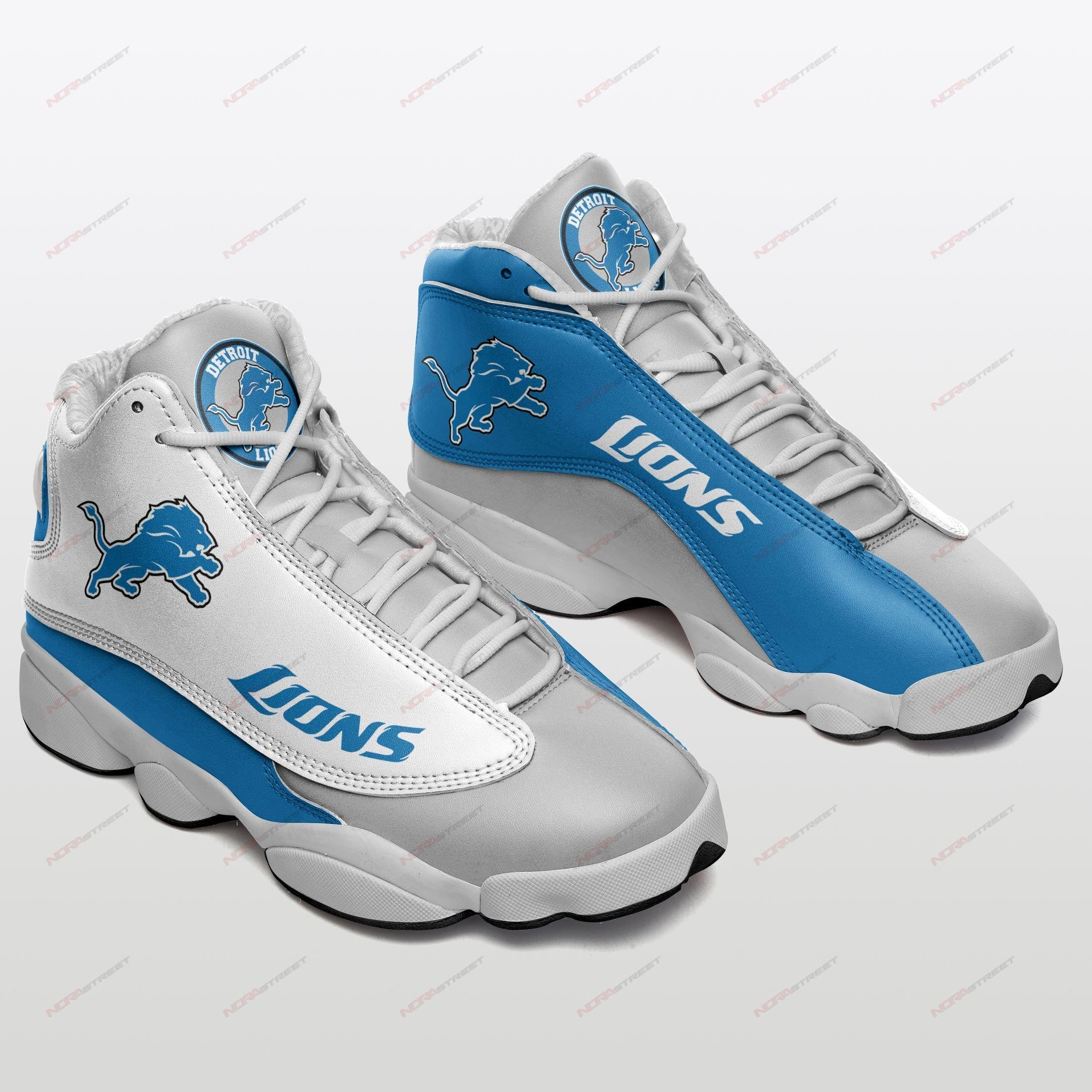 Detroit Lions Air Jordan 13 Sneakers Sport Shoes - Luxwoo.com