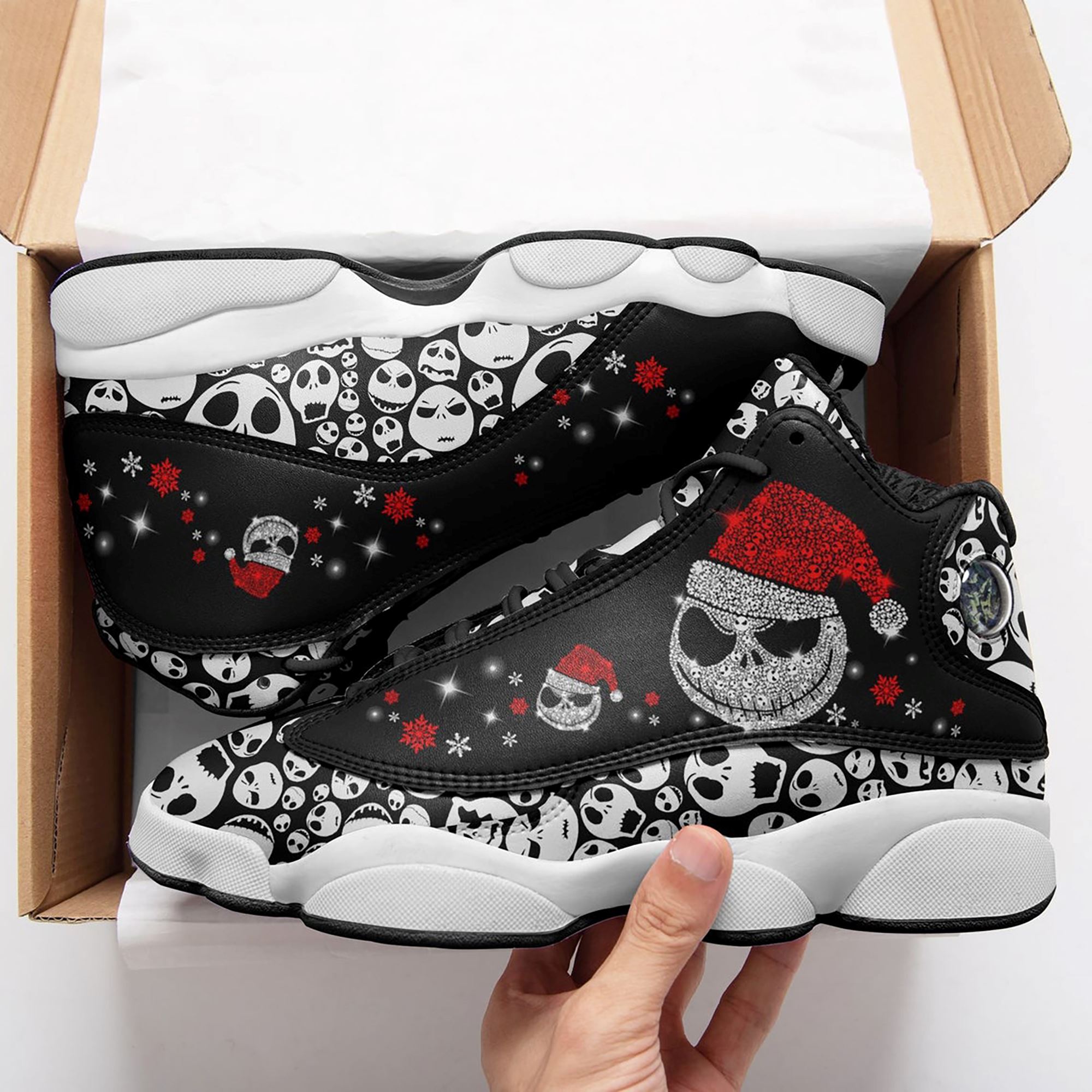 Jack Skellington Christmas Jordan 13 Shoes Jack Skellington Nightmare Before Christmas Faces Xmas Gift