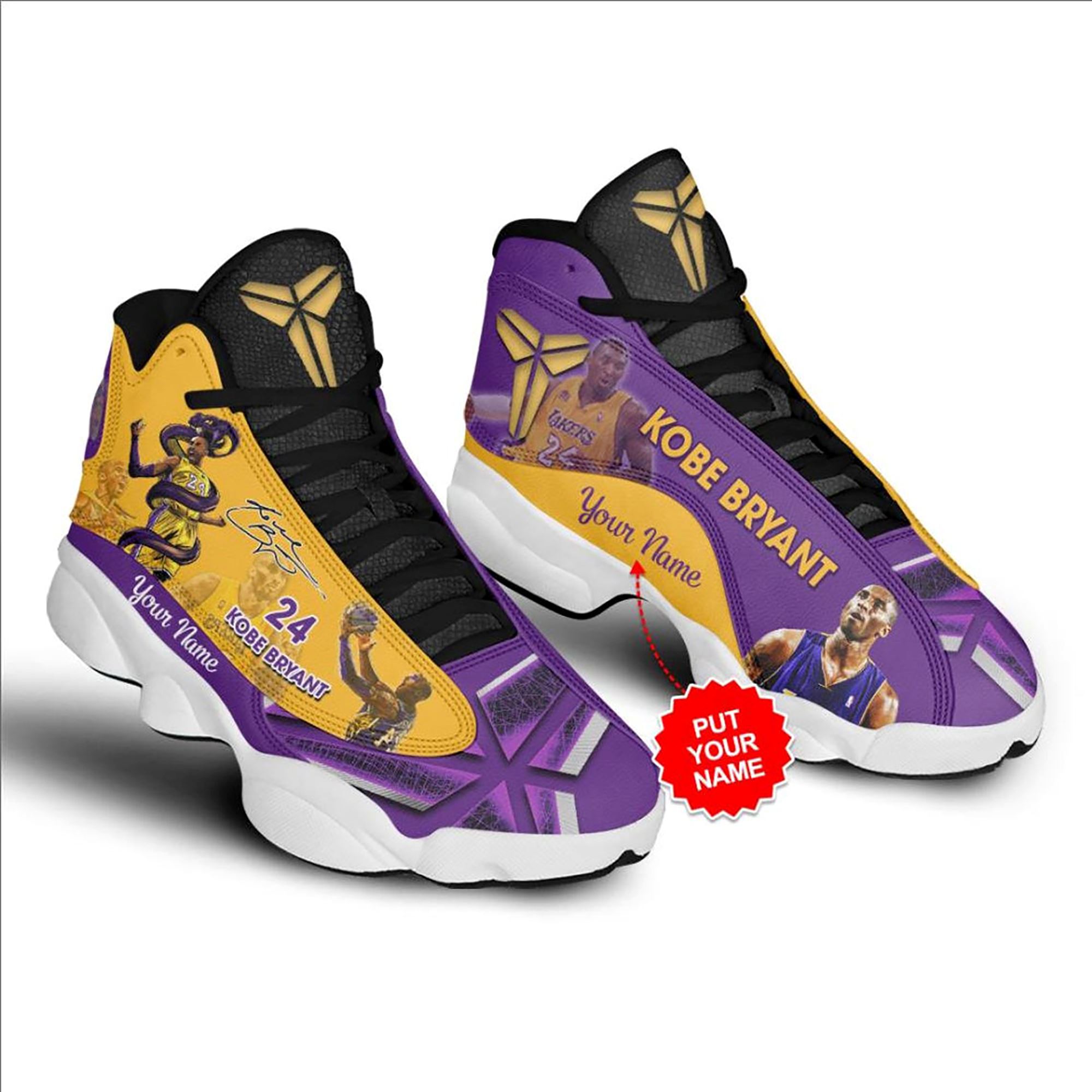 Kobe Bryant Personalize Air Jordan 13 Shoes Printed Shoes Custom Shoes