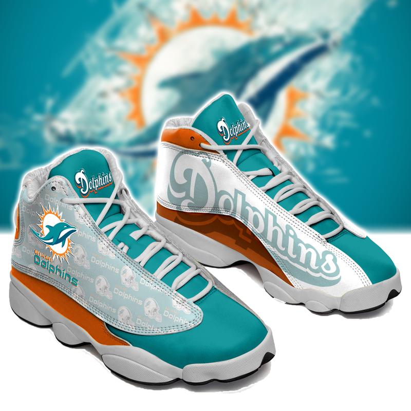 Miami Dolphins Form Air Jordan 13 Football Sneakers Sport Shoes Plus Size