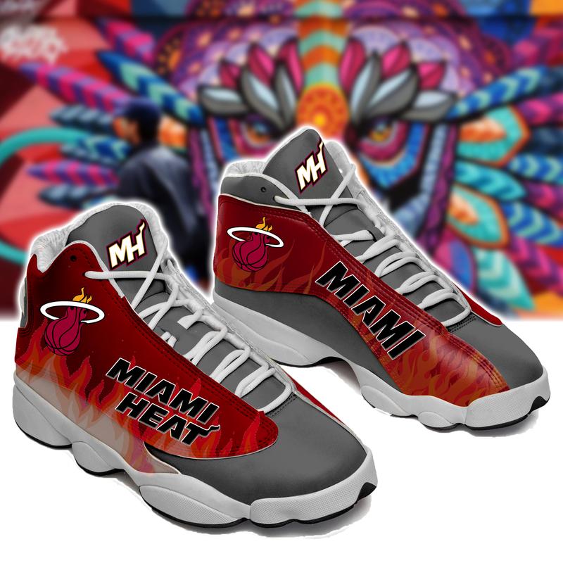 Miami Heat Basket Ball Team Form Air Jordan 13 Sneakers Sport Shoes Plus Size