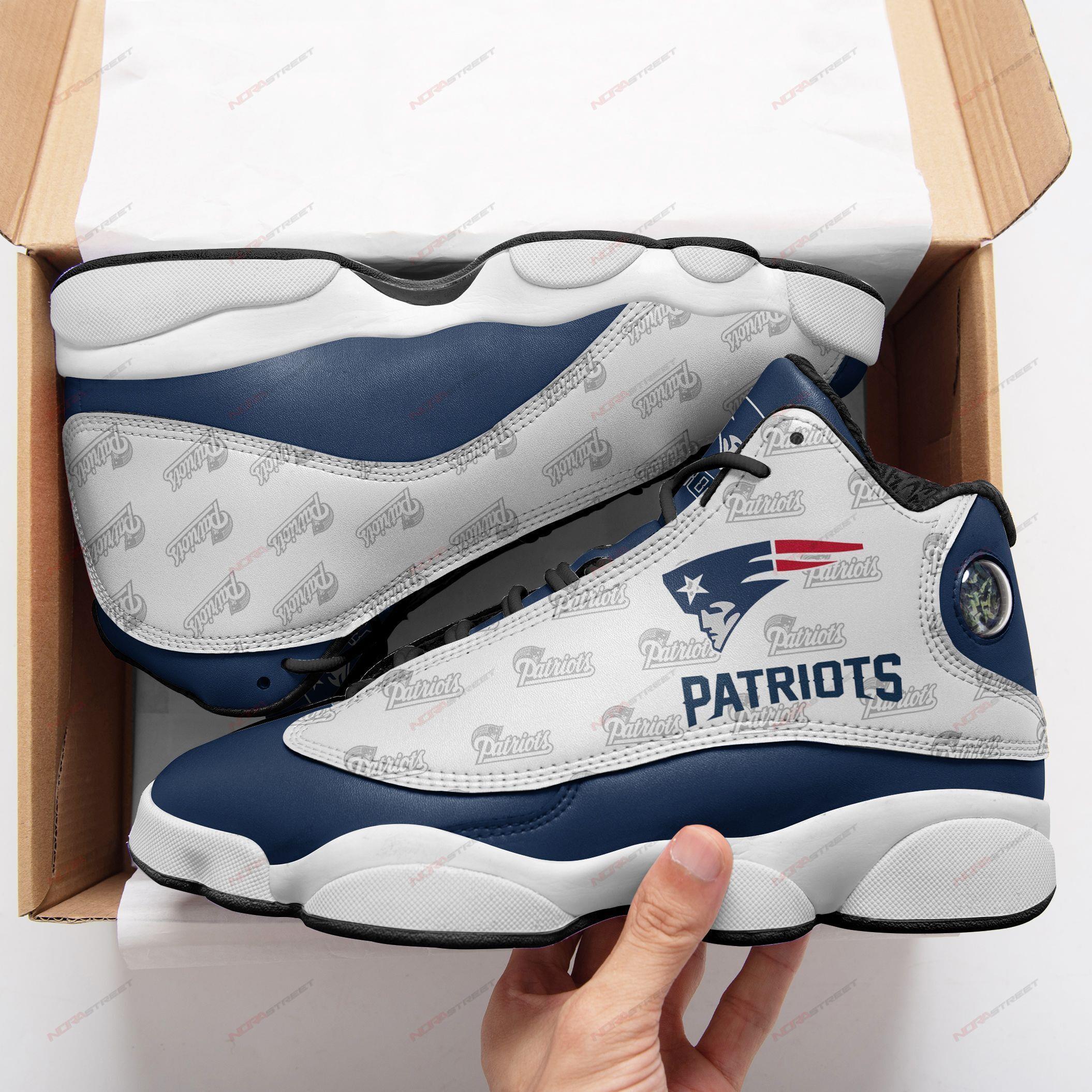 New England Patriots Air Jordan 13 Sneakers Sport Shoes Plus Size