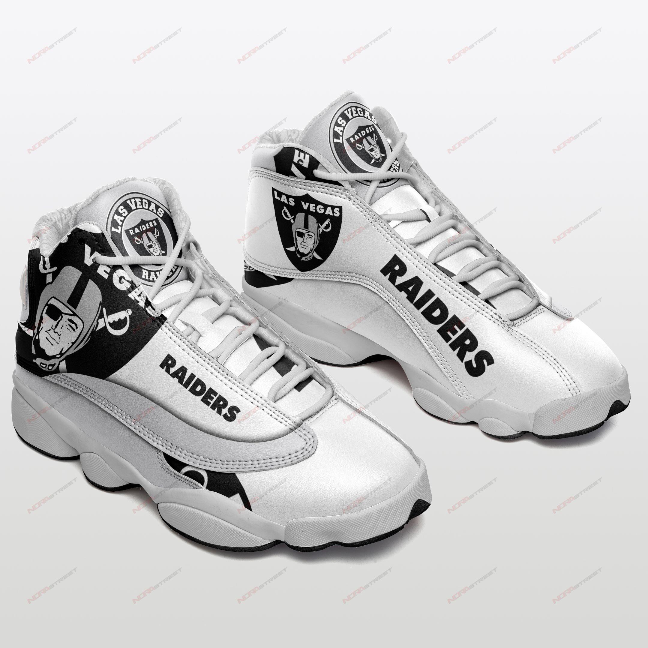 Oakland Raiders Air Jordan 13 Sneakers Sport Shoes Full Size