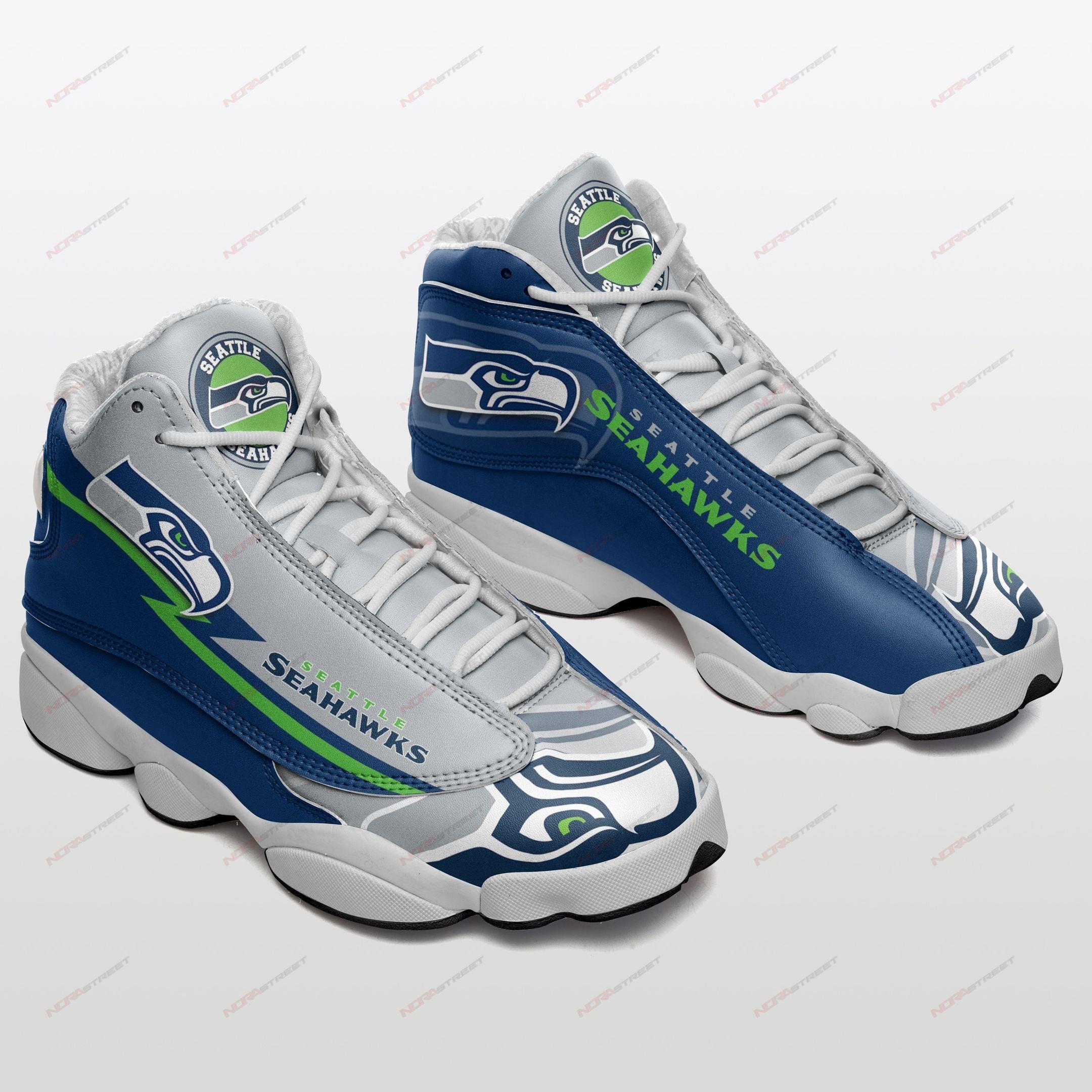 Seattle Seahawks Air Jordan 13 Sneakers Sport Shoes Plus Size