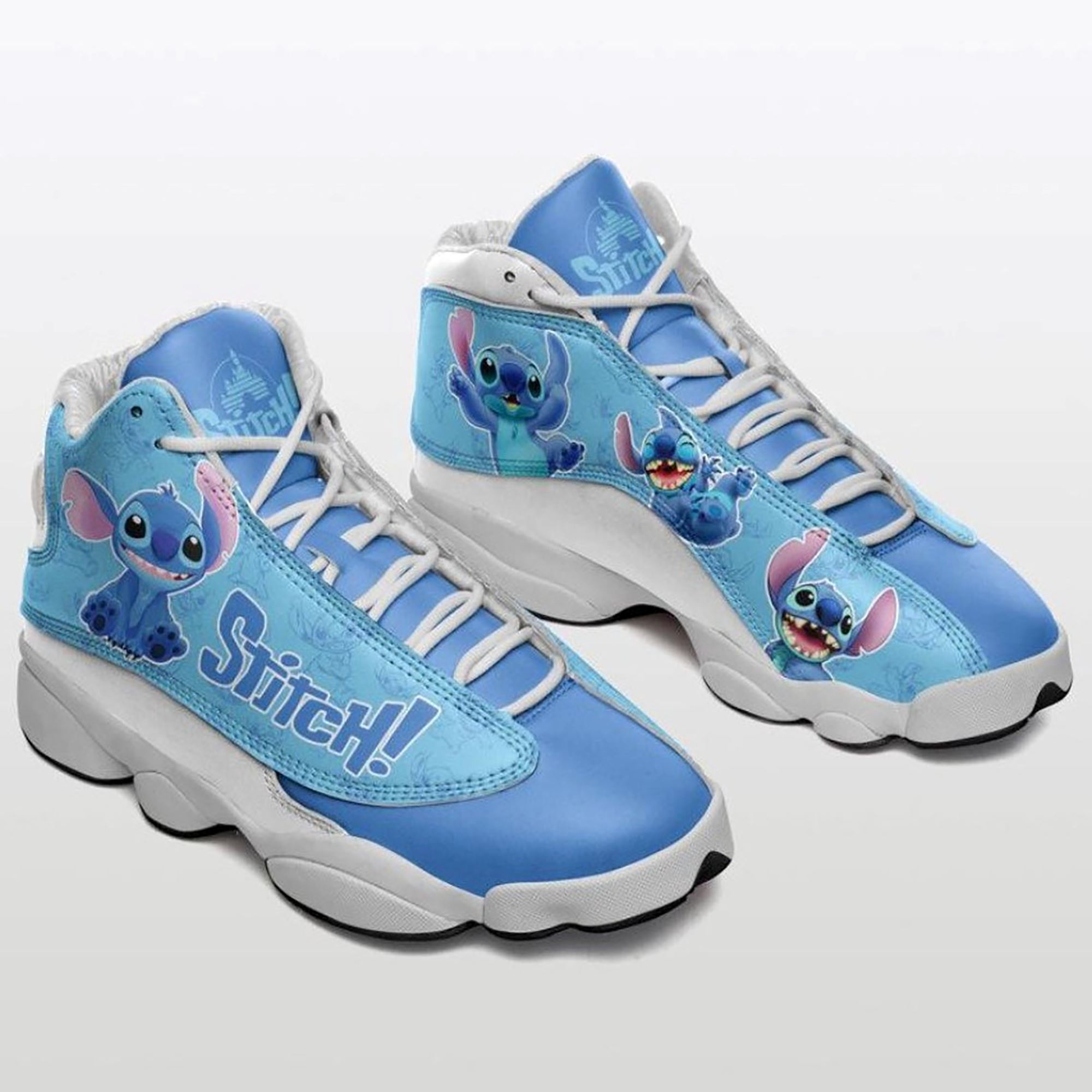 Stitch Air Jordan 13 Shoes Stitch Leather Shoes Disney Stitch Lover Shoes Stitch Sport Shoes Shoes For Stitch Lover Disney Fans Gift