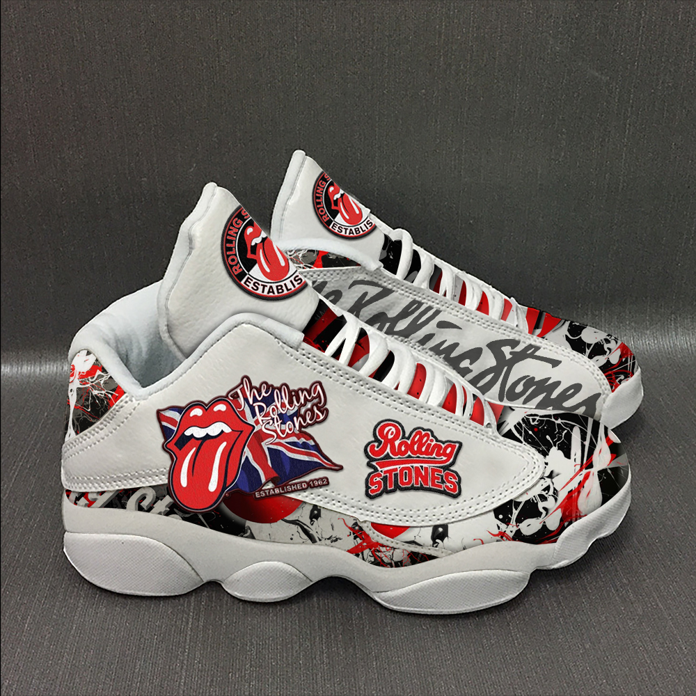 The Rolling Stones Form Air Jordan 13 Sneakers Sport Shoes Plus Size