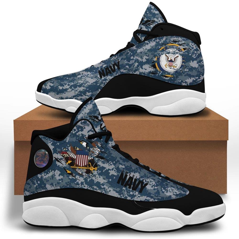 Us Navy Air Jordan 13 Custom Sneakers Running Shoes Full Size