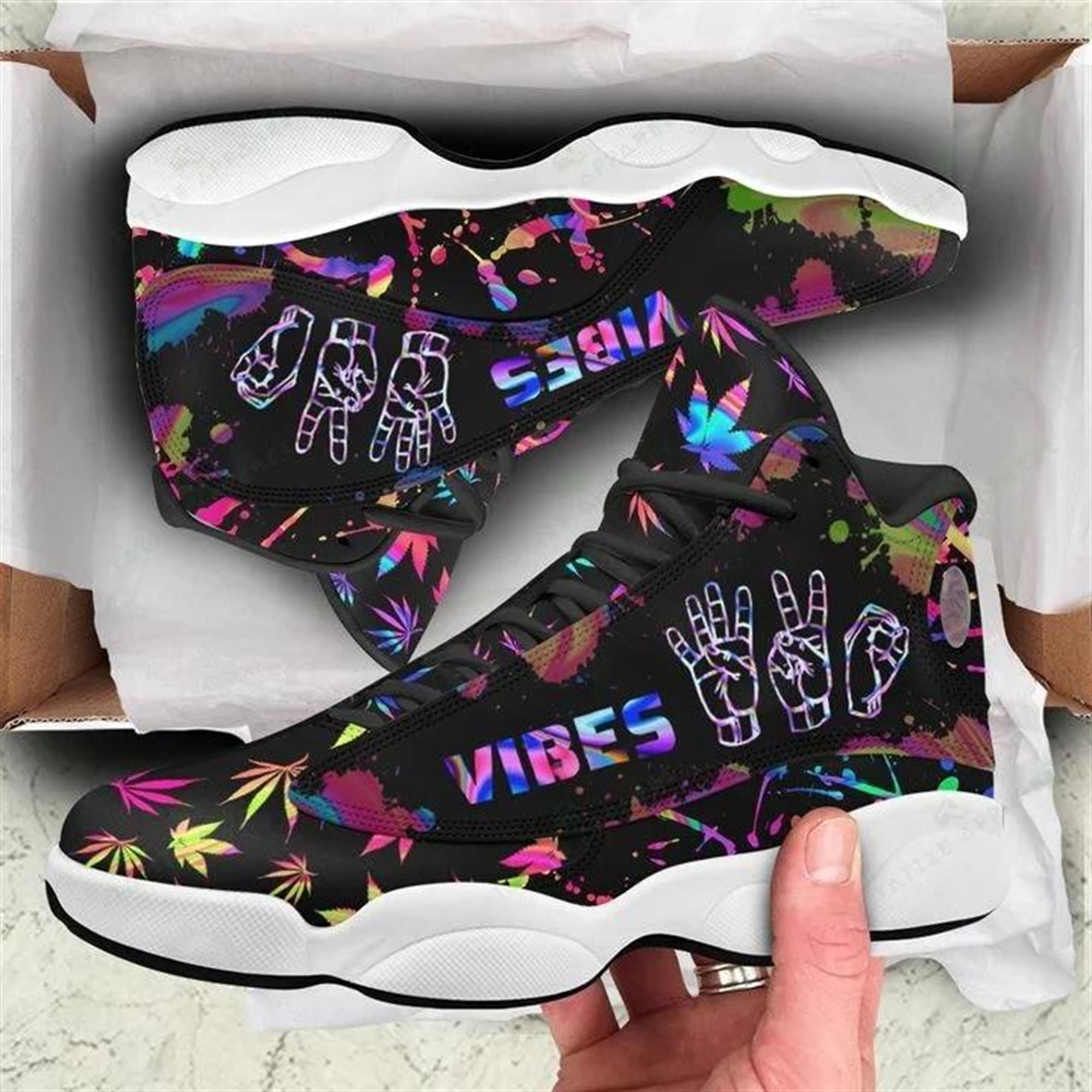 Weed Vibes Color Air Jordan 13 Sneakers 1