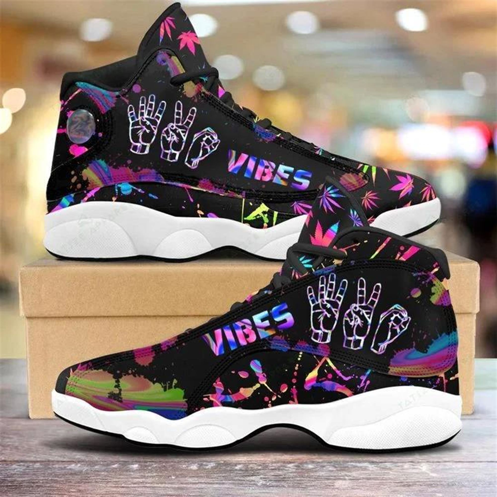 Weed Vibes Color Air Jordan 13 Sneakers