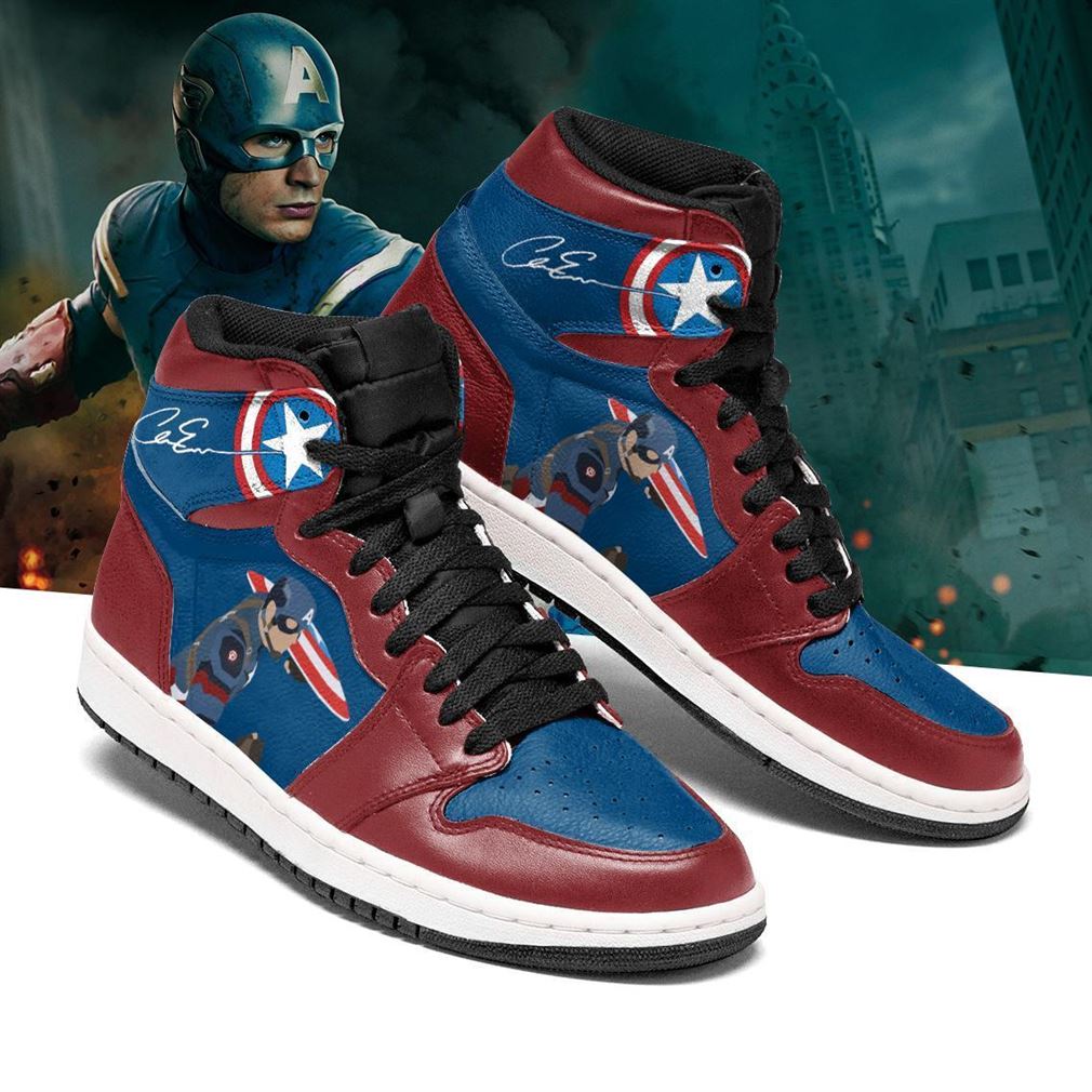 Captain America Marvel Air Jordan Shoes Sport Sneaker
