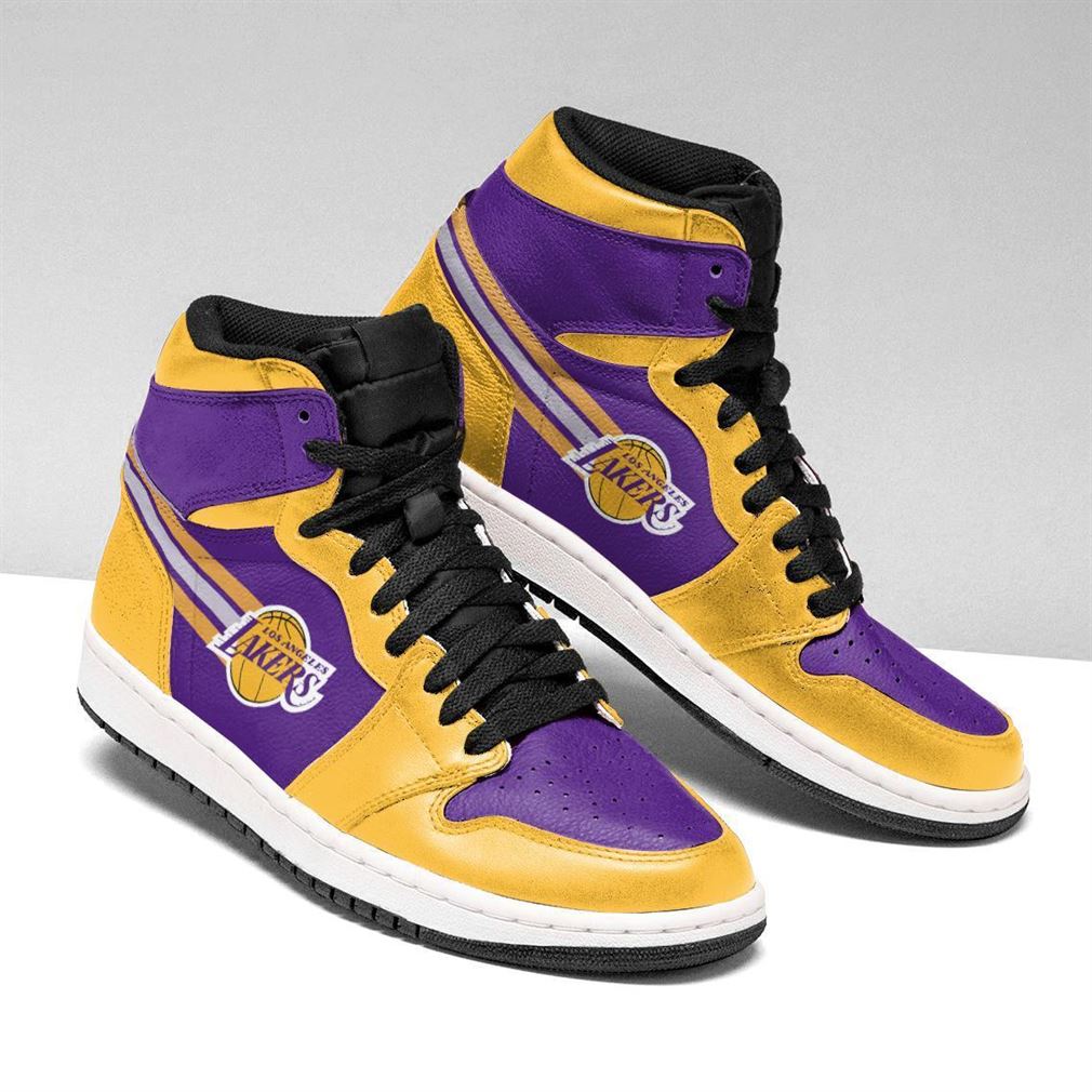 Los Angeles Lakers Nba Basketball Air Jordan Shoes Sport Sneaker Boots ...