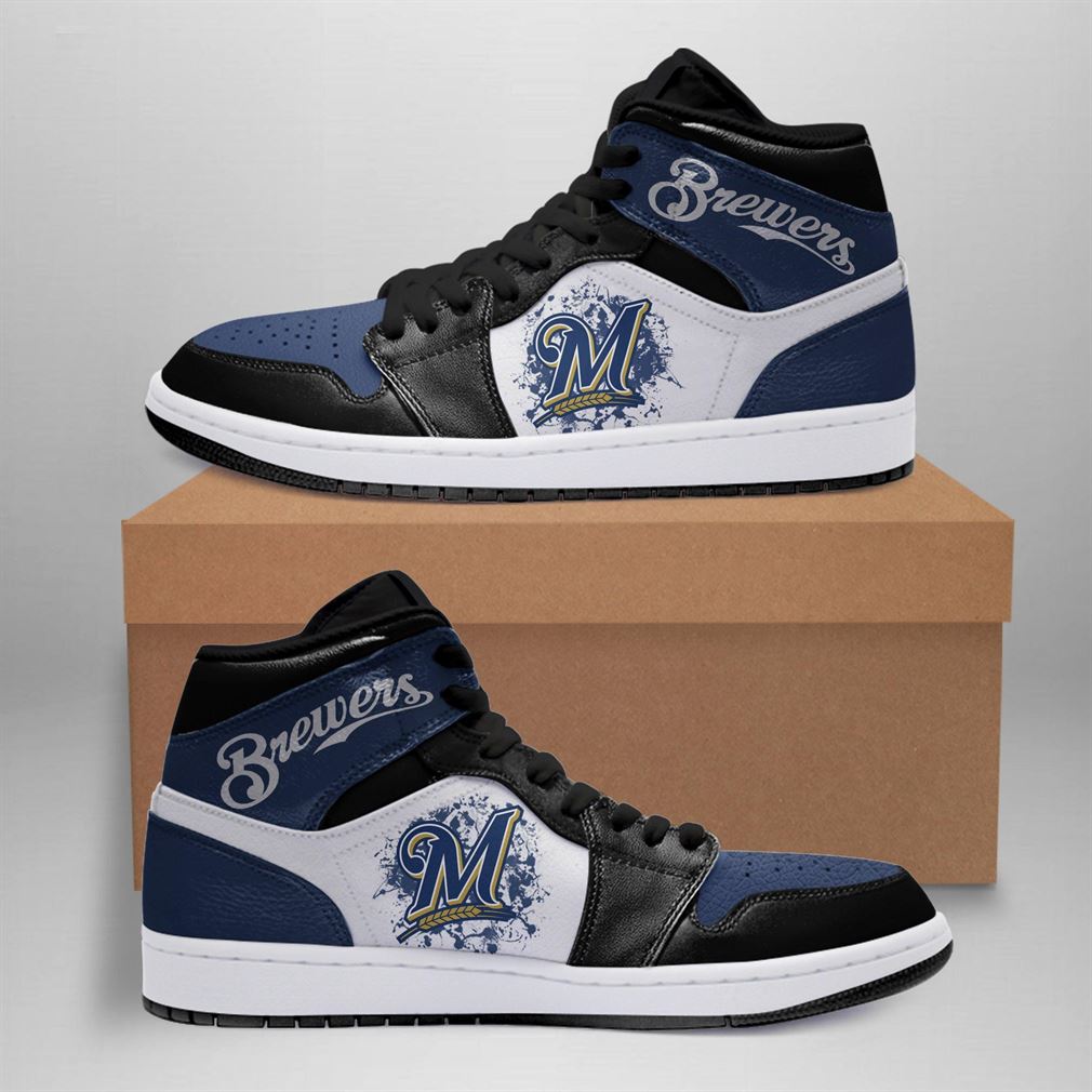 Milwaukee Brewers Mlb Air Jordan Basketball Shoes Sport Sneaker Boots ...