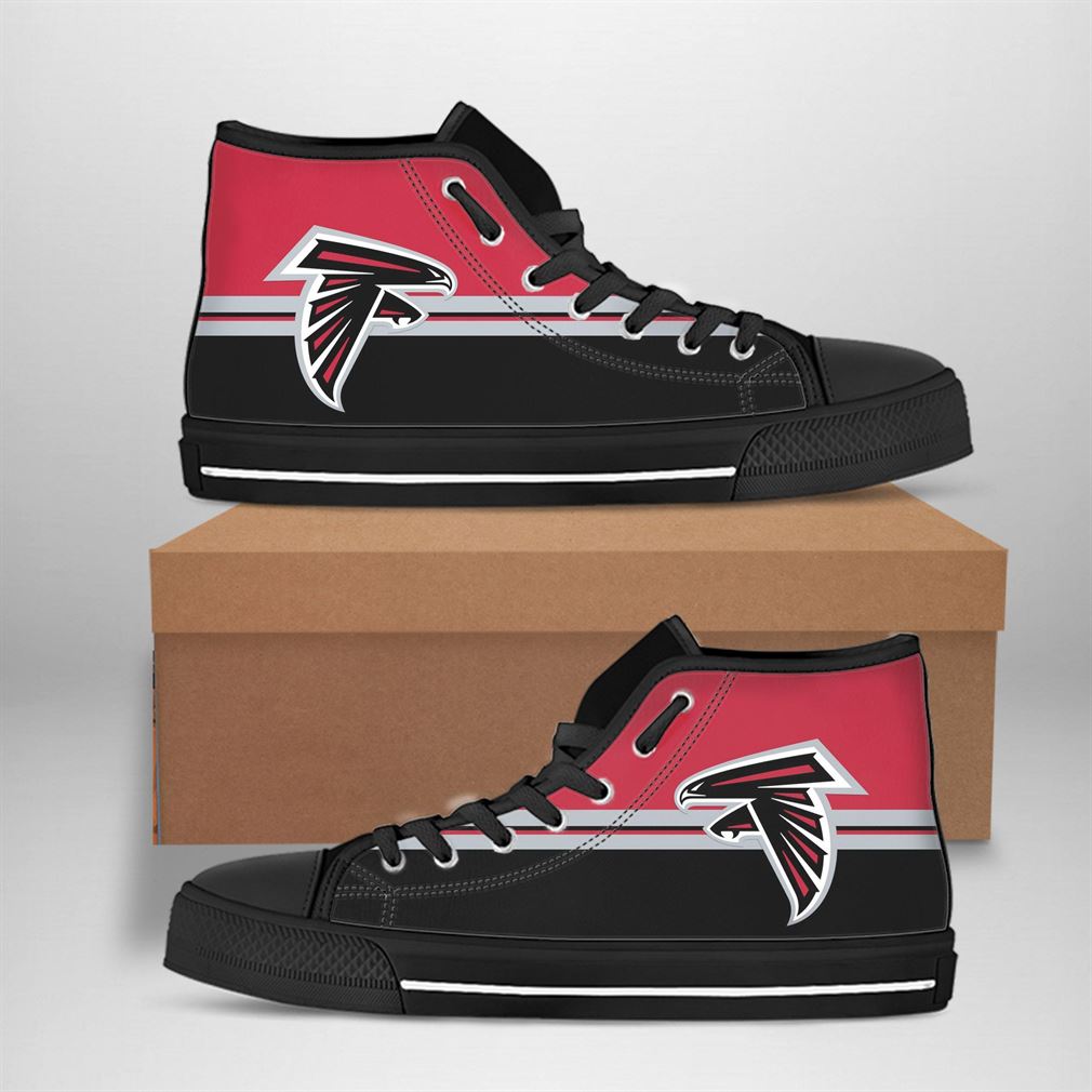 Atlanta Falcons Nfl Football High Top Vans Shoes
