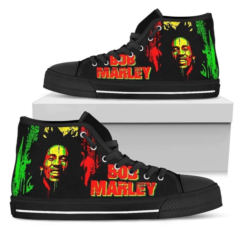 Bob Marley High Top Vans Shoes