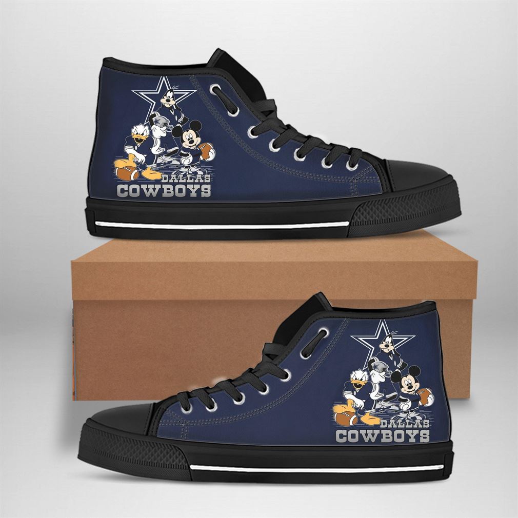 Dallas Cowboys Nfl Football High Top Vans Shoes