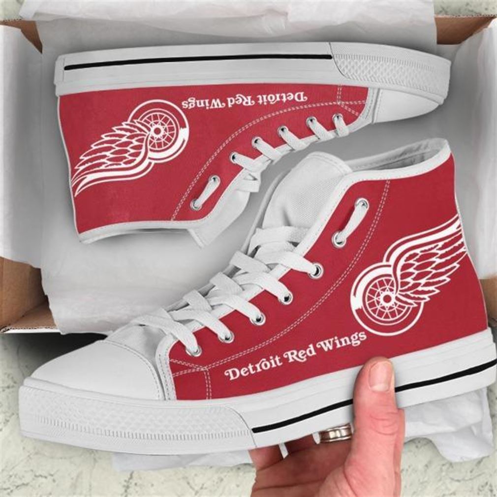 Detroit Red Wings High Top Vans Shoes