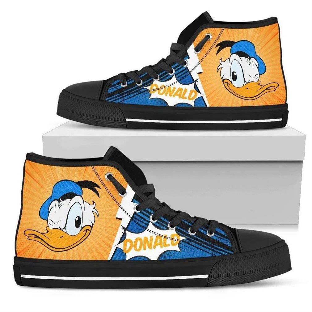 Donald Duck High Top Vans Shoes