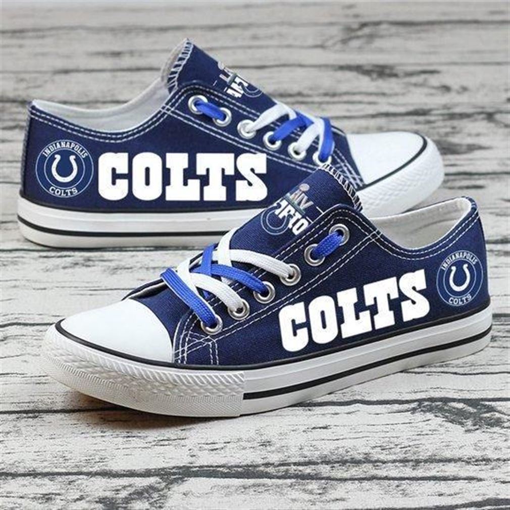 Indianapolis Colts Nfl Football Low Top Vans Shoes