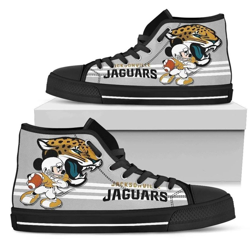 Jacksonville Jaguars Nfl Football High Top Vans Shoes