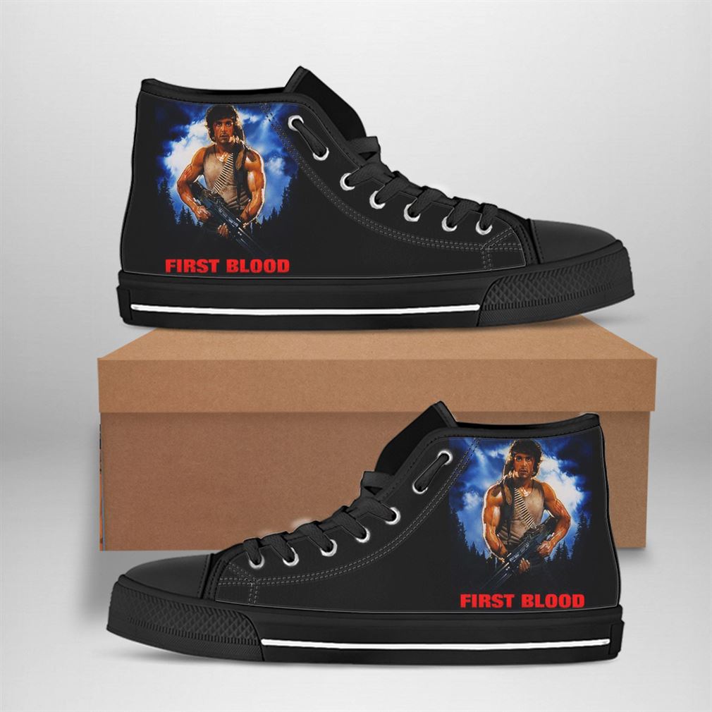 John Rambo Best Movie Character High Top Vans Shoes