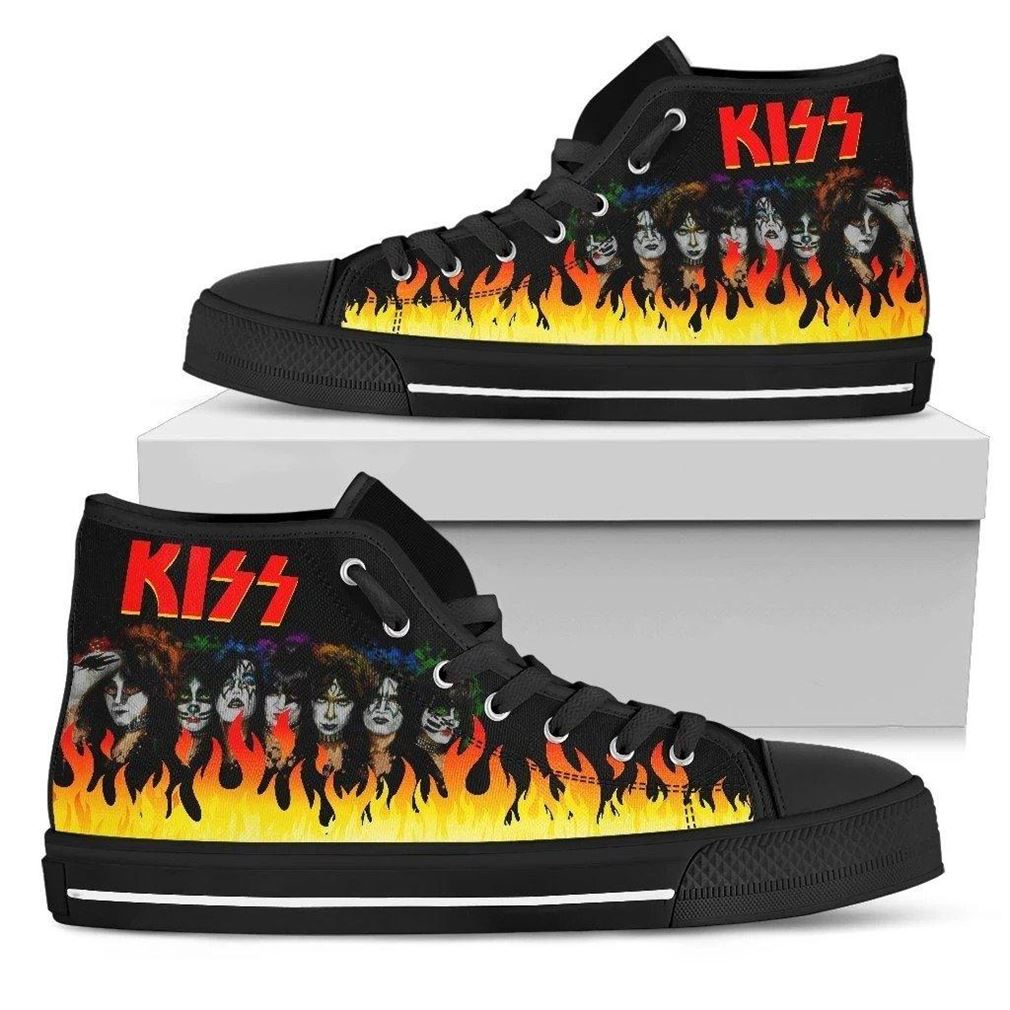 Kiss Rock Band High Top Vans Shoes