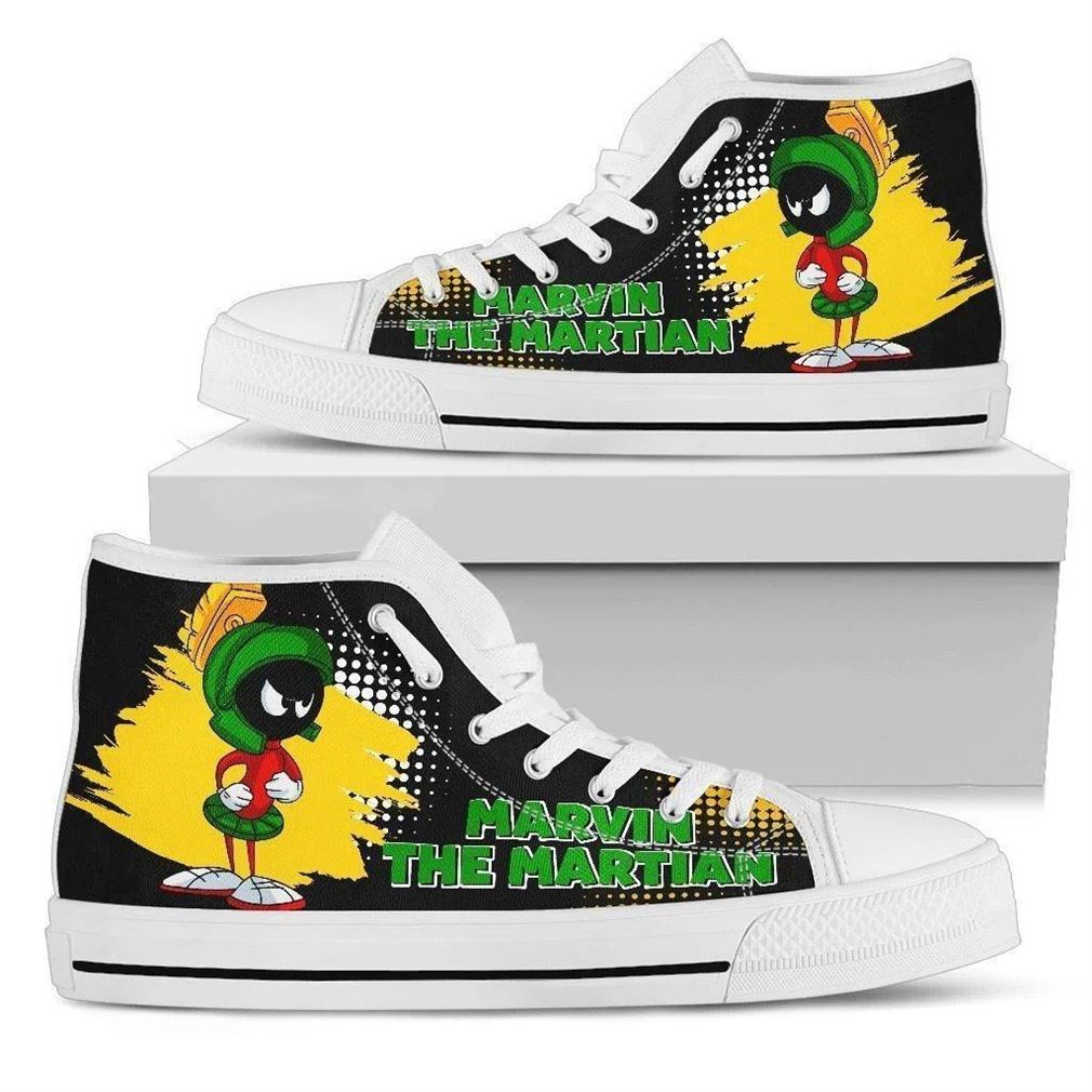 Marvin The Martian High Top Vans Shoes