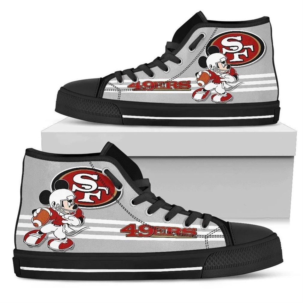 San Francisco 49ers Nfl Football High Top Vans Shoes