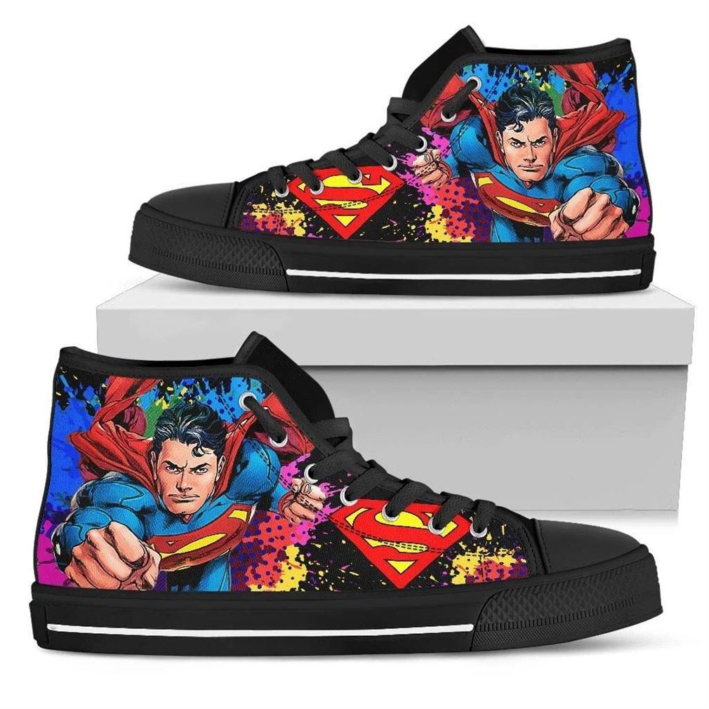 Superman Comic High Top Vans Shoes