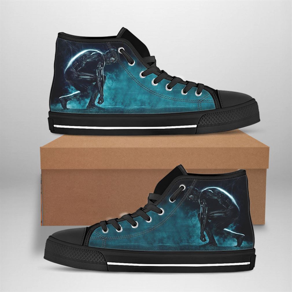 T 800 The Terminator Best Movie Character High Top Vans Shoes