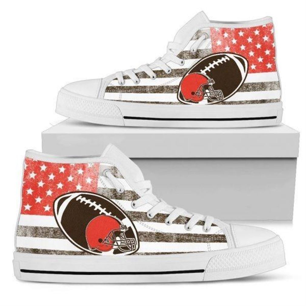 The Cleveland Browns Nfl Football High Top Vans Shoes
